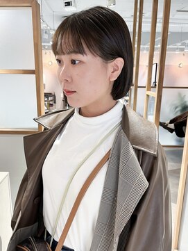 ラミエ バイ メルト 吉祥寺(lamie by melt) "久保田"切りっぱなしあごラインボブ前下がり地毛風ストレート