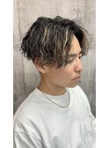 金メッシュ縦落ちツイスパ