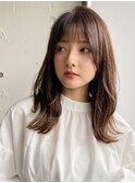 ◎前髪アンブレラカラーこなれミディ イメチェン ウェーブパーマ