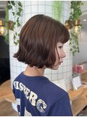 ニュアンスパーマ×こっくりブラウン