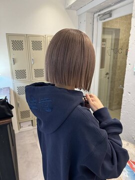 イル 天神大名店(ill) ピンクベージュ×ボブ(福岡/天神)