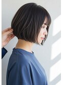 20代30代40代内巻きボブグラデーションボブ透明感暗髪カラー
