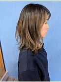 【脱白髪染めハイライト】ナチュラルバレイヤージュ［みどりの］
