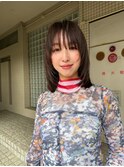 【Andco】 小顔フェイスレイヤーカットスモーキーブラウン