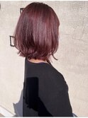 赤髪赤茶色トリートメントストレートツヤ髪艶髪艶カラー