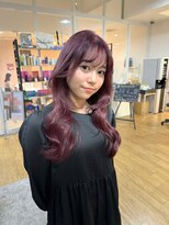 サラ ビューティ サイト 春日(SARA Beauty sight)&nbsp;艶感たっぷり◎ラベンダーピンクで魅せるロングレイヤー