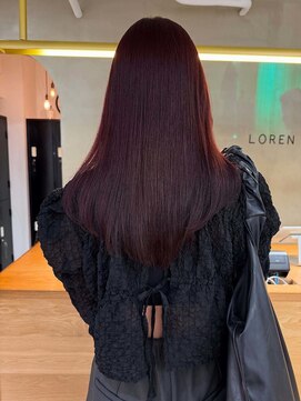 ローレン(LOREN) 透明感髪質改善ベージュダブルカラーミルクティーグレージュ