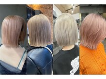 『透明感グレージュ』＝透明感ベージュ×グレー／ミルクティー［ボブ/ケアブリーチ/インナーカラー/韓国］