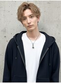 ナチュラルニュアンスパーマｘセンターパート