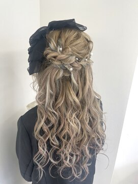 アース 市ヶ谷店(HAIR&MAKE EARTH) 大人可愛い10代20代30代サイドお団子ハーフアップ