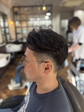 アンカー(ANCHOR) MEN’S/リバースセンターパート/ニュアンスパーマ/印西