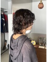 ニュード(niud)&nbsp;ミディアムレイヤー　× パーマ