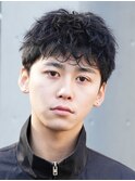 銀座シャドウパーマニュアンスパーマツーブロックメンズパーマ