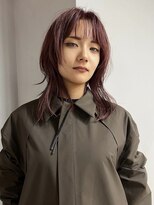 スイ チトセ(suiii chitose)&nbsp;ピンクレイヤー×ミディアムウルフ【千歳美容室】