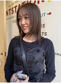 〈浅草 半個室〉透明感オリーブベージュ×顔周りレイヤー