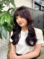 ネウィ 宮崎店(newi)&nbsp;ダークチェリーブラウン×韓国風ロングレイヤー