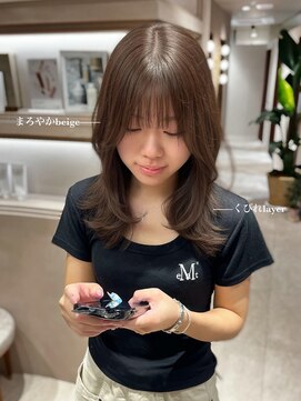 エレノア 静岡店(Eleanor) 【サメシマ】大人気☆外ハネレイヤー×ショコラベージュ