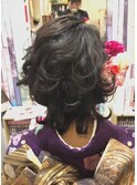成人式ヘア ショート 外ハネ