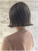 透明感カラーで大人かわいい☆切りっぱなしボブ