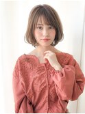 透明感ベージュのワンカールボブ