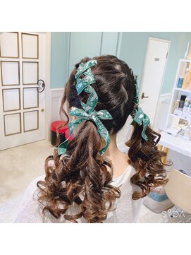 セットサロン マオ(MAO) MAO リボン編み込みツインヘアー