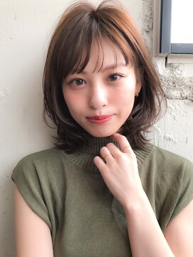 キリ 表参道(kyli) ボブルフ大人かわいいピンクベージュ薄めバングくびれモテ髪