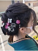 卒業式ヘアセット×袴着付け