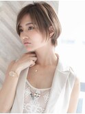 *LOREN自由が丘*白髪ぼかしハイライト/前髪なし/小顔ショート