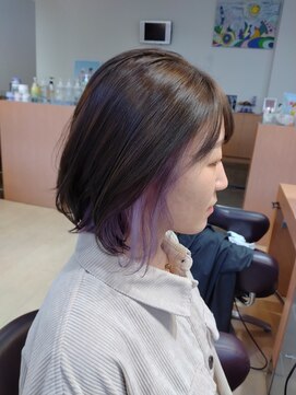 シャンプーボーイ 佐世保駅前店(SHAMPOO BOY) インナーカラー★ロイヤルパープル