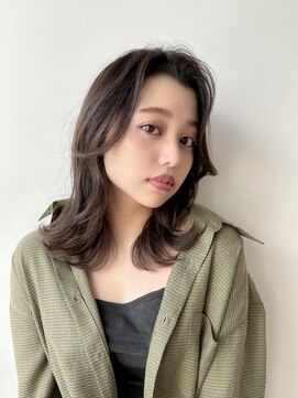 バイオレット ナゴヤ(Violet Nagoya) 10,20,30代☆フェイスレイヤー/ブラウンベージュ/かきあげ前髪