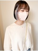 "久保田"インナーカラーミニボブフェイスフレーミング