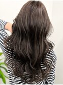 ミルクティーベージュダブルカラーハイライトバレイヤージュ