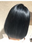 ボブ　ブルーブラック