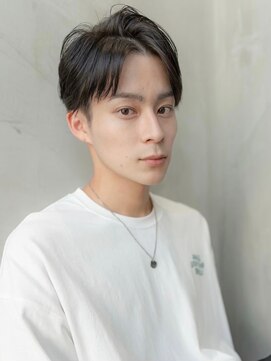 イオ 本厚木(io) アップバングニュアンスパーマビジネスメンズカット刈り上げ