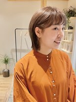 ヒト(hito) 大人美人外ハネボブショコラアッシュ前髪小顔カットモテ髪