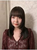 オリーブカラー、レイヤーカット