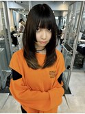 レイヤーカットミディアムウルフロングウルフカット姫カット