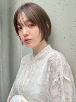 ビビディバビディブー 枚方ビオルネ店(Bibbidi.bobbidi.boo)&nbsp;顔まわりレイヤー小顔カットナチュラルボブオリーブベージュ