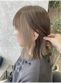 ミルクティーベージュのインナーカラー