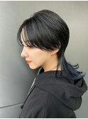 ウルフカット 中性ウルフ 襟足カラー テールカラー  s22