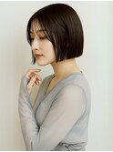 切りっぱなしボブ タッセルボブ 韓国ヘア シースルーバンク 艶髪