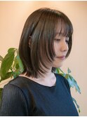 韓国風大人レイヤーカット/ミディアムレイヤー/顔まわり/船橋駅