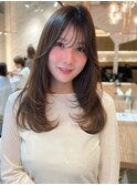 ■ミニウルフレイヤーカット顔周りカット前髪カット韓国ロングq