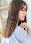 ■ミルクティーベージュ艶感ストレート401戸田公園20代30代40代