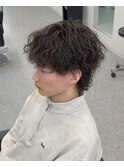 マッシュウルフツイストスパイラルパーマ
