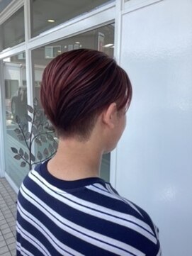 ヘアーアンドコークラシコ(Hair&Co. Clasico) かき上げスタイル×くすみレッド