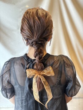 ココカラヘアー ニコ(cococara hair nico) 編みおろしヘアアレンジ/お呼ばれヘア