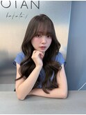 【柿本真優】前髪カット/顔周りカット/ベージュカラー