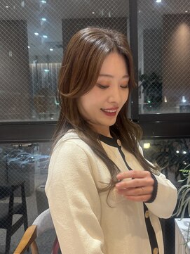 オン キャナルシティ博多前店(on) 【中里恵梨】透明感/オリーブグレージュ/ロング/顔まわり