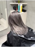 ミルクティーベージュホワイトグレージュブリーチダブルカラー